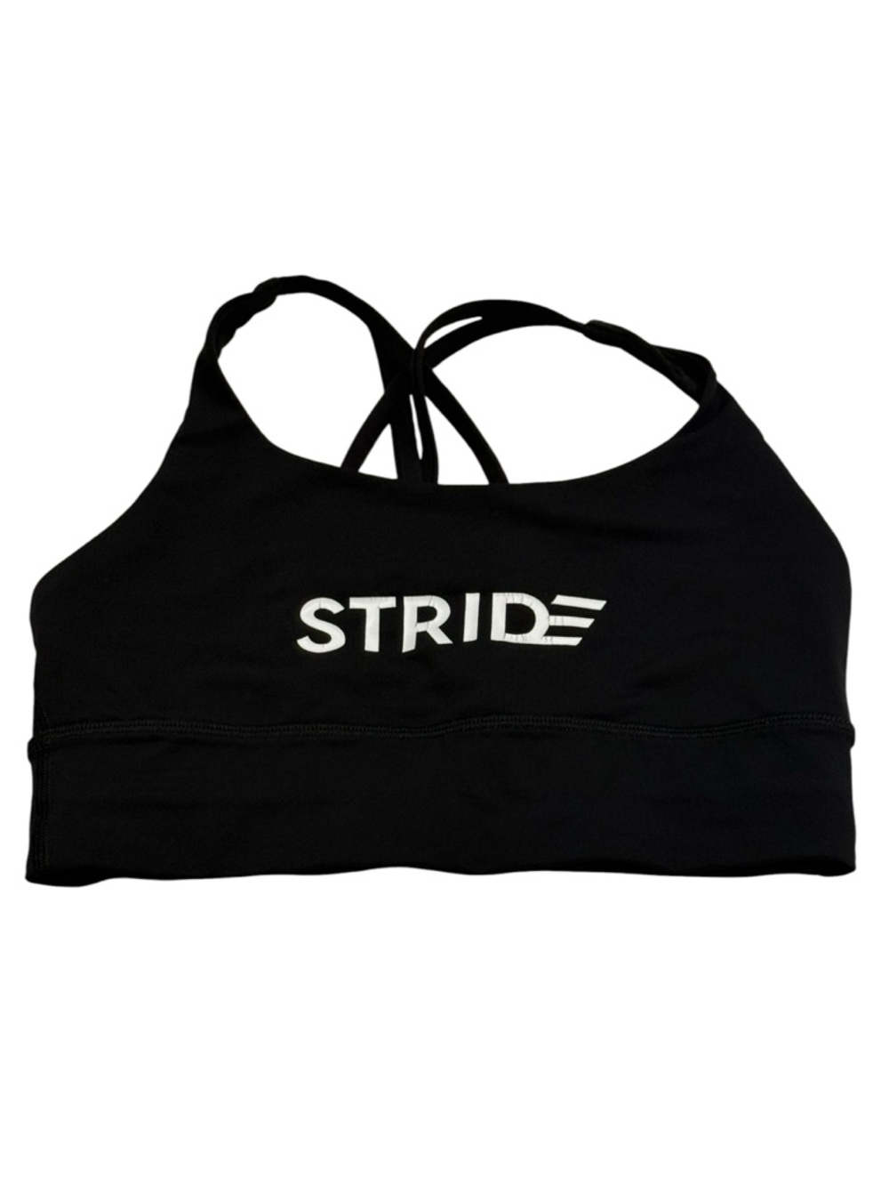 lululemon Black Stride Crossback Sports Bra size 6 padded support